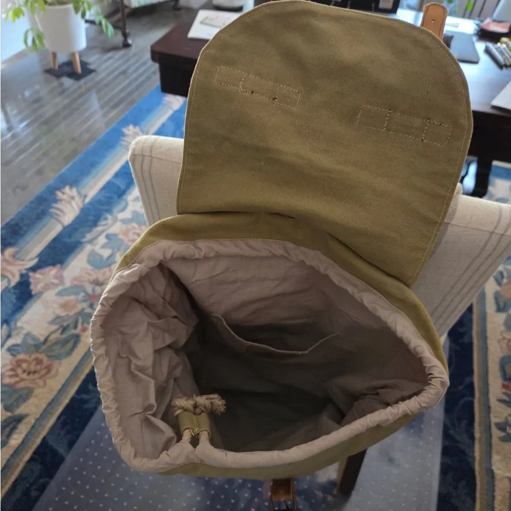 NWT The Barrel Shack Nina canvas backpack utility camping neutral outdoor